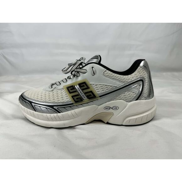 Givenchy Nfnty-52 White Gold Leather Logo Sneakers Men US 10 SPB-TS 366119 main image 13